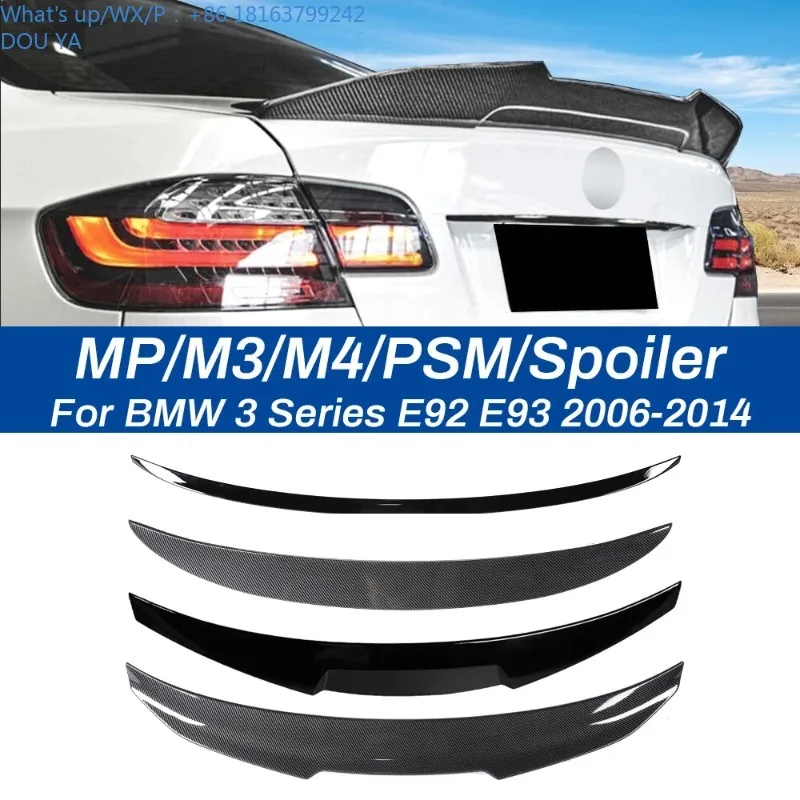 

M3 M4 MP PSM Style Roof Spoiler Lip Rear Bumper Trunk Wing Tail Kit Spoiler Wing for BMW 3 Series E92 E93 2006 -2014 320i 325i