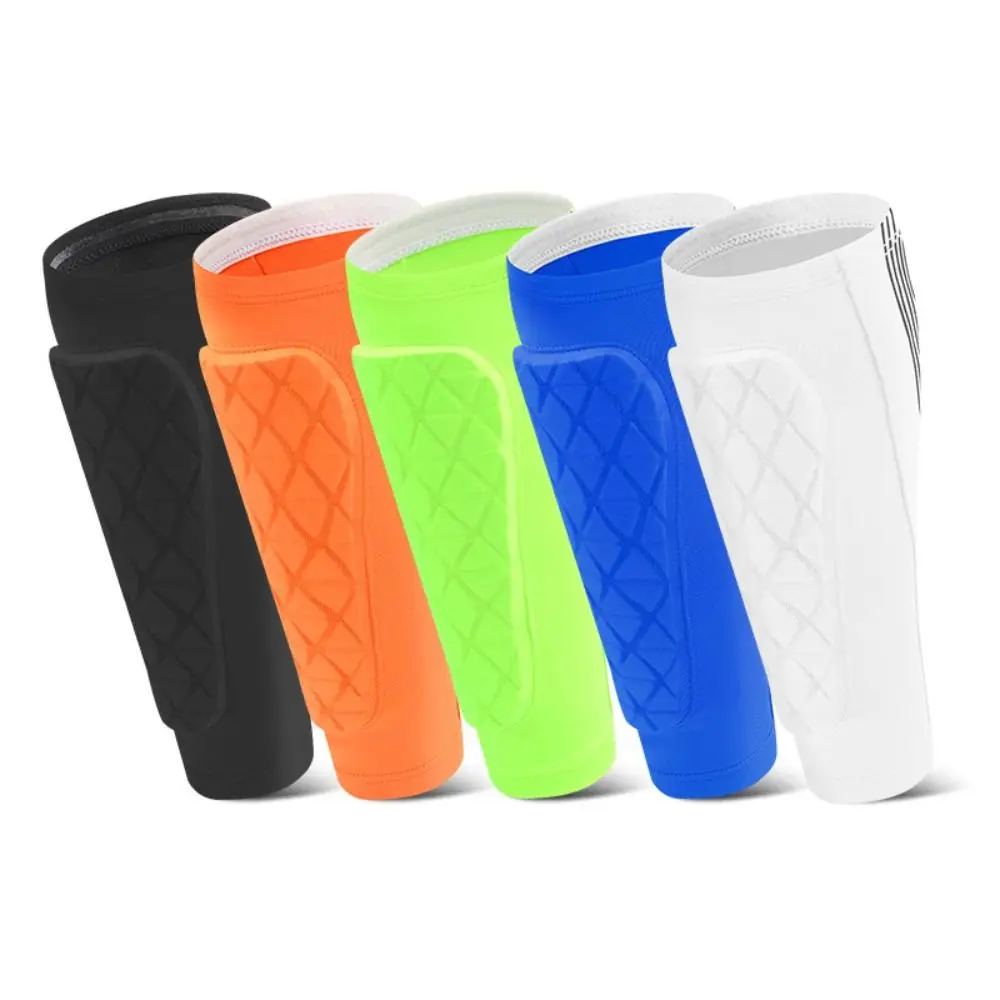 1PC Ultra Lightweight Soccer Shin Guards Impact Absorption Honeycomb Design Calf Compression Sleeve Breathable Thickened
