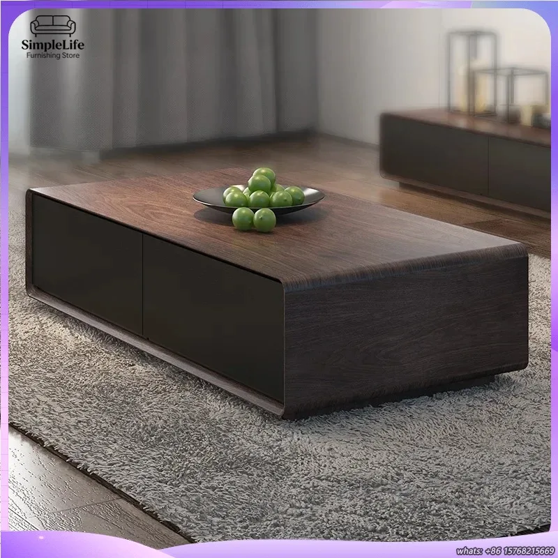 

Журнальный столик в скандинавском стиле, современный минималистичный, для гостиной, круглый/квадратный, деревянный, для небольших помещений, декор для дома