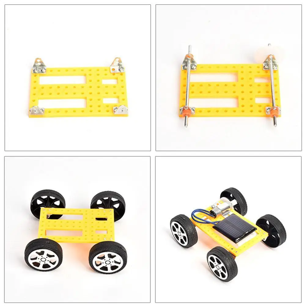 DIY Toys For Children 1 Set Mini Solar Powered Toy Car ABS Kit Child Educational Funny Gadget Science Experiment Toys