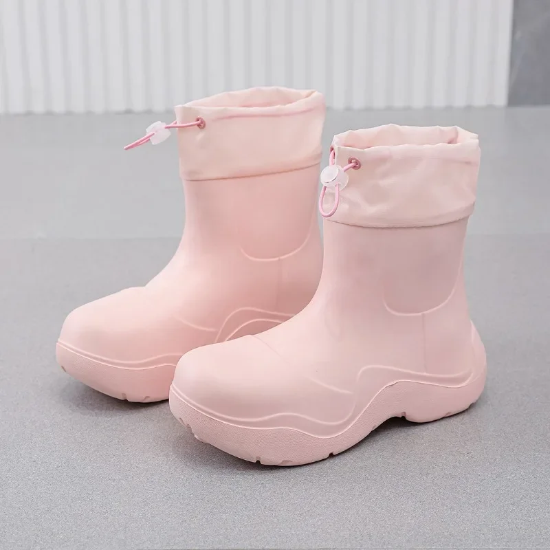 

Rain Boots Women Green Rain Boots Womens Galoshes Waterproof Rubber Non-slip Rainshoes Fishing Water Shoes Botas Lluvia Mujer