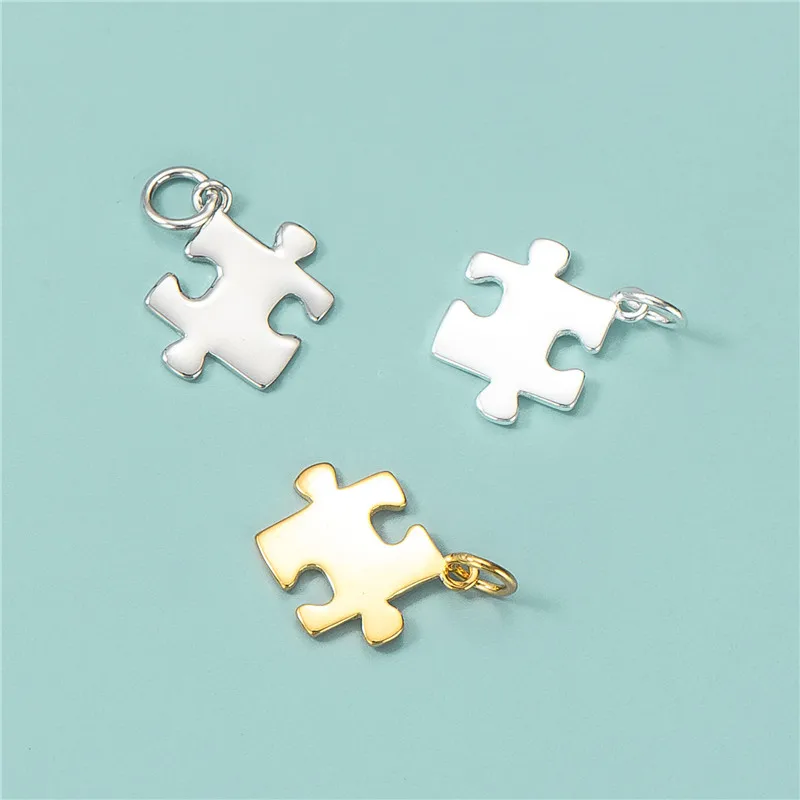 TrustDavis Real 925 Sterling Silver Fashion Creative Puzzle Charm Pendant Handmade DIY Accessories Fine Jewelry Wholesale HY429