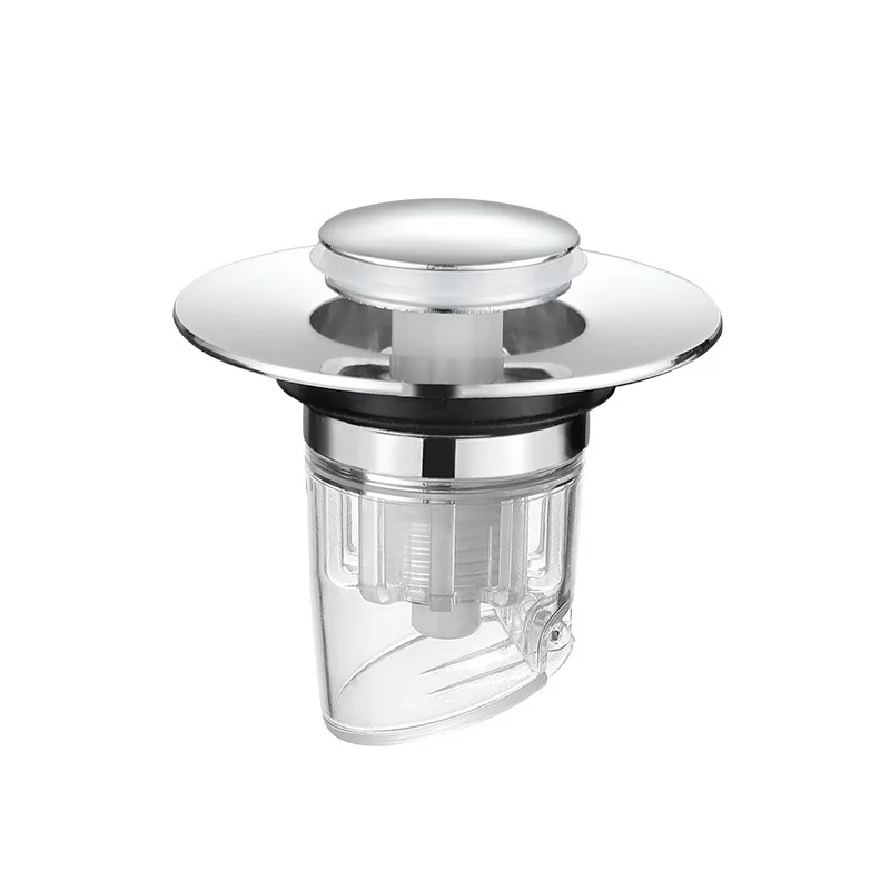 Universal Washbasin Press Type Drainage Filter Washbasin Sink Filter Sewer Kitchen Bathtub Plug ShowerPlug Bathroom Tool image 3