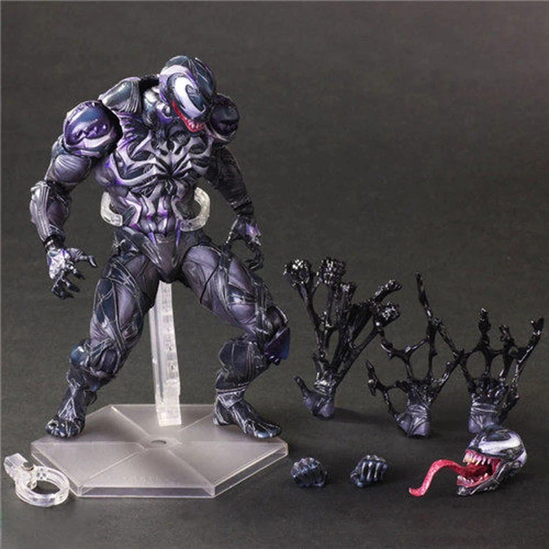 

Marvel Play Arts Kai Venom Action Figure Articulated Collectible Model With Replaceable Parts Spider Man Comics Series For Fans