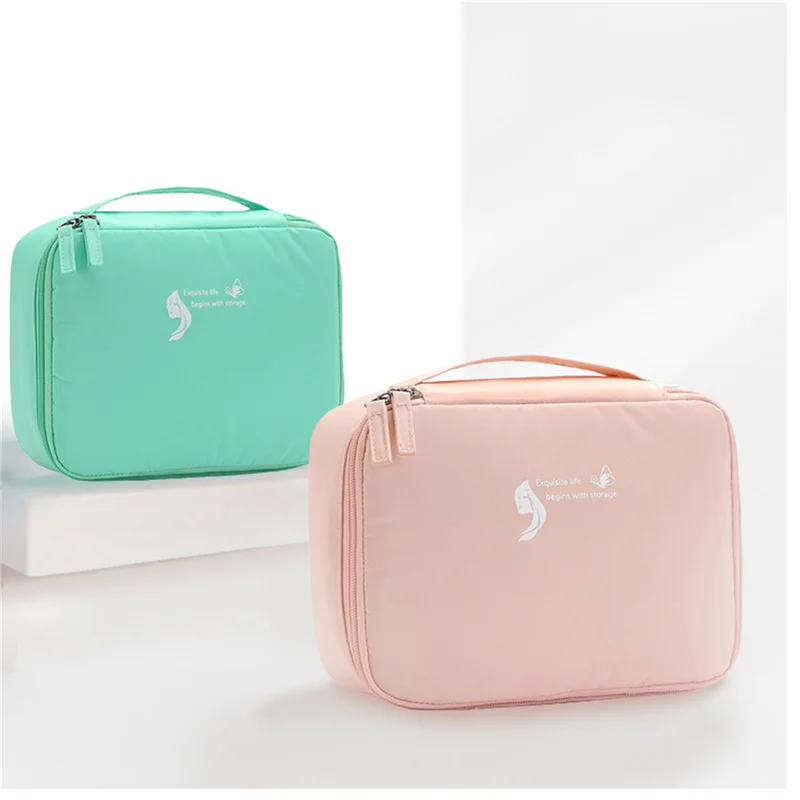 Ladies Portable Large Capacity Cosmetic Bag Girls High Appearance Index Makeup Storage Bag Travel Washing Bag Three Dimensional