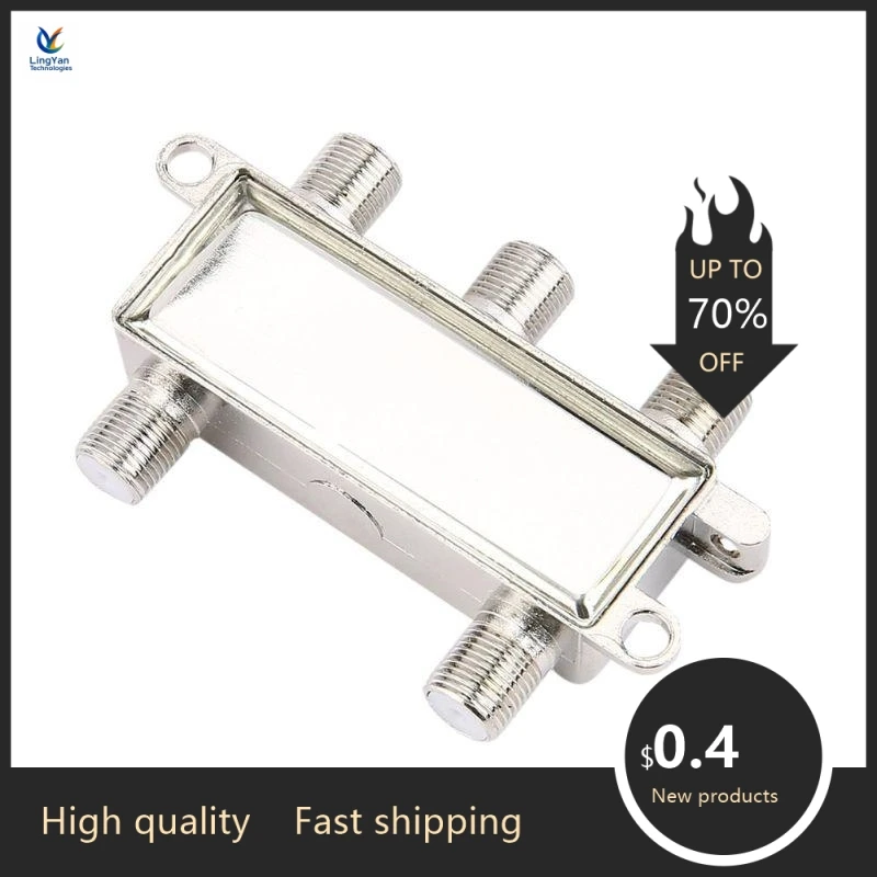 

Top 5-2400MHz 4 Way for HD Digital Coax Cable Splitter 4 Channel Satellite/Antenna T