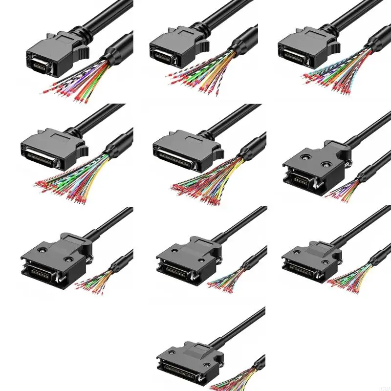 97QA SCSI Data Transfer Cord Single Head with Terminal for Industrial Equipment CN14P CN20P CN26P CN36P CN50P Connectors