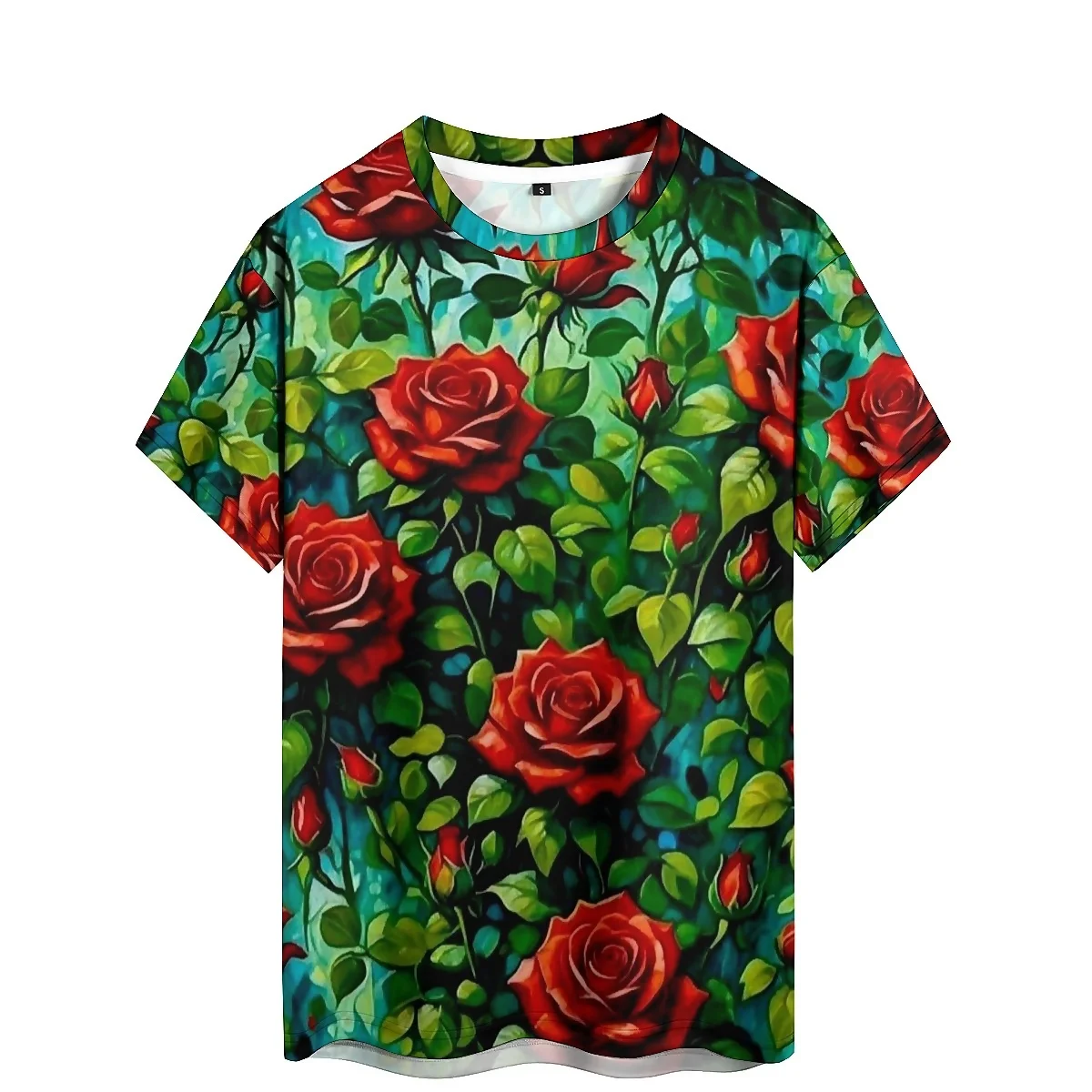New Men's Anime Cartoon Harajuku Style 3D Printed Short Sleeve T-shirt Loose Polyester Fiber Soft and Comfortable Breathable Fab