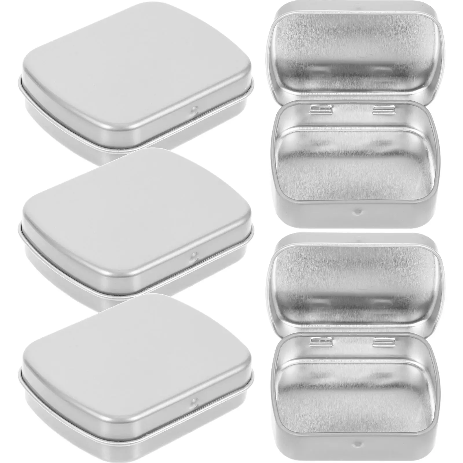 

10 Pcs Iron Storage Boxes Tin Containers with Lid Small Metal for Candy Jewelry Sample Case Portable Organizer