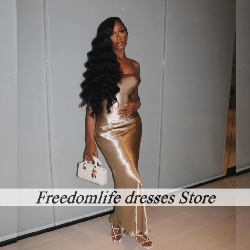 

Роскошное струящееся легкое вечернее платье на тонких бретельках 2022, длинные африканские платья русалки для выпускного вечера, женские свадебные платья по индивидуальному заказу