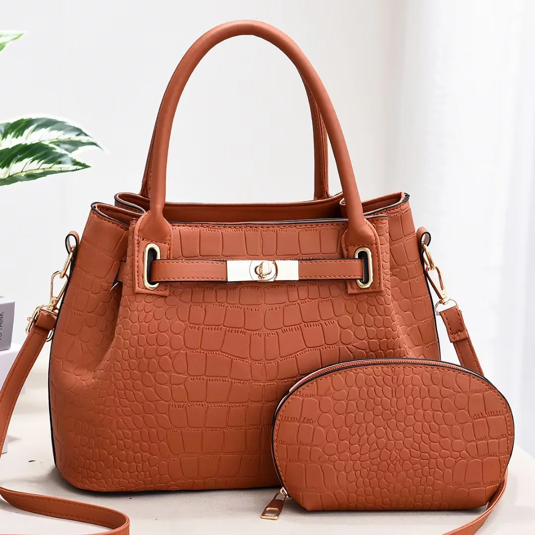 New Crocodile Pattern Women\'s Shoulder Bag; Large Capacity Handbag; Mother and Child Bag; Crossbody Bag