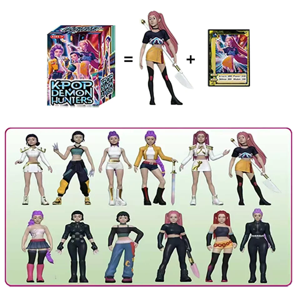 2025 Hot 12pcs selling K pop Demon Hunters Box Series Anime Figures Ornaments Dolls Fans Children Gift Random Box
