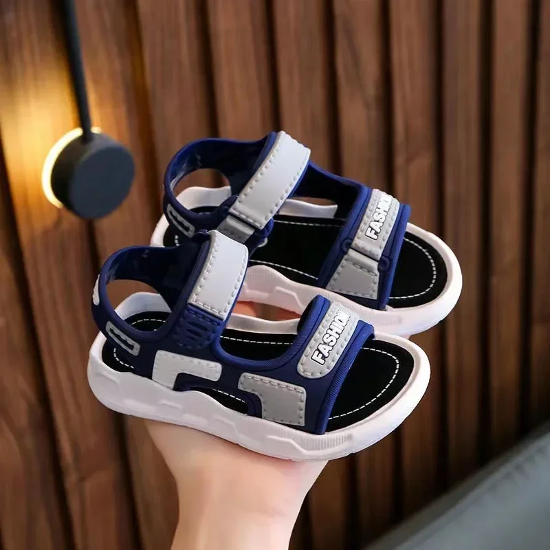 2026 Summer Baby Sandals Solid Color Baby Boy Sandals Soft Sole Anti-slip Boys Girls Sandals Toddler Baby Shoes Beach 2-12 Years