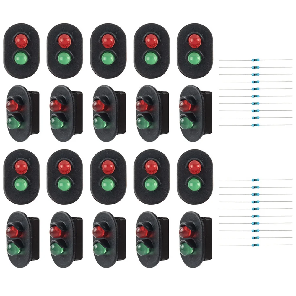 

2 Sets of Simulated Signal Light Models Micro Light Ornaments Micro Signal Lights Road Signal Light Model