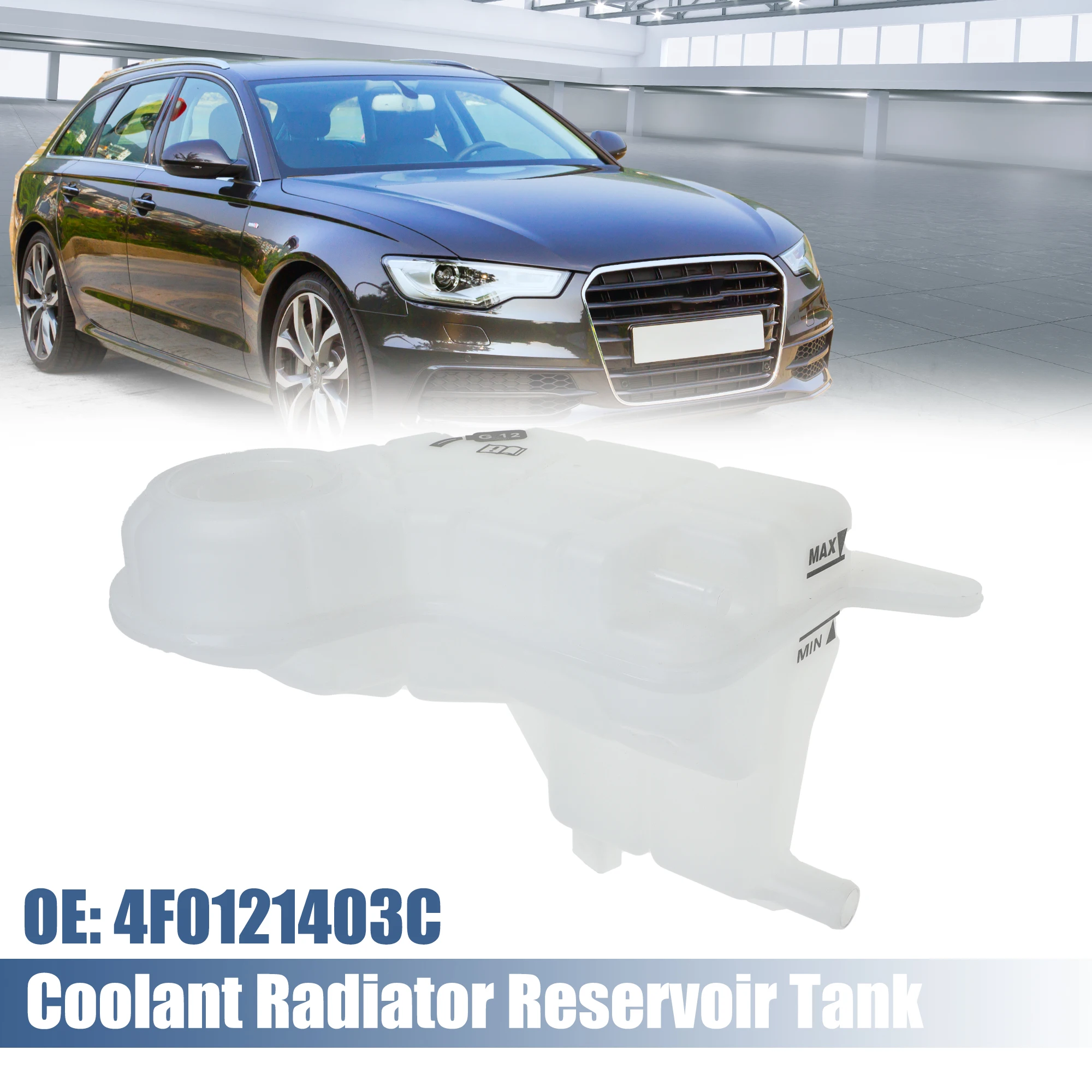 

UXCELL Coolant Radiator Reservoir Tank 4F0121403N w/ Sensor for Audi A6 3.0L 3.2L