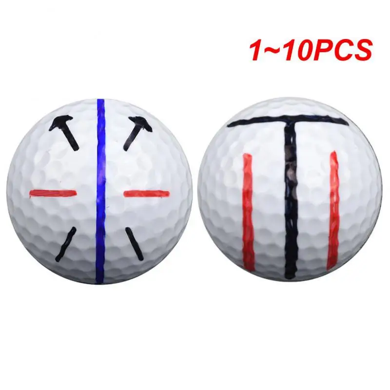 Marcador de línea de pelota de Golf de 1 a 10 piezas, herramienta de dibujo y MARCADOR, juego de bolígrafos, plantilla de alineación, marcado, delineador, herramientas de entrenamiento de Golf