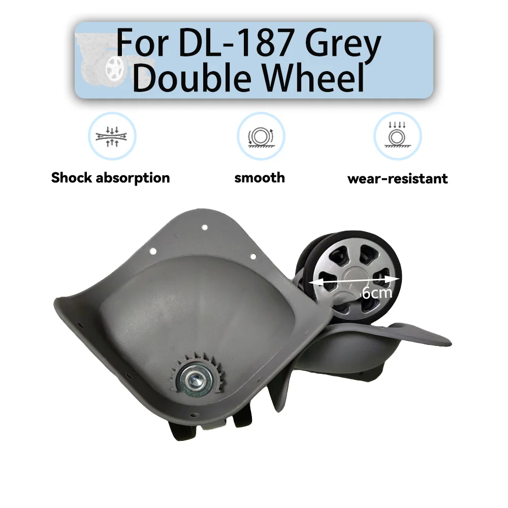 

For DL-187 Grey Universal Wheel Replacement Suitcase Rotating Smooth Silent Shock Absorbing Wheel Accessories Wheels Casters