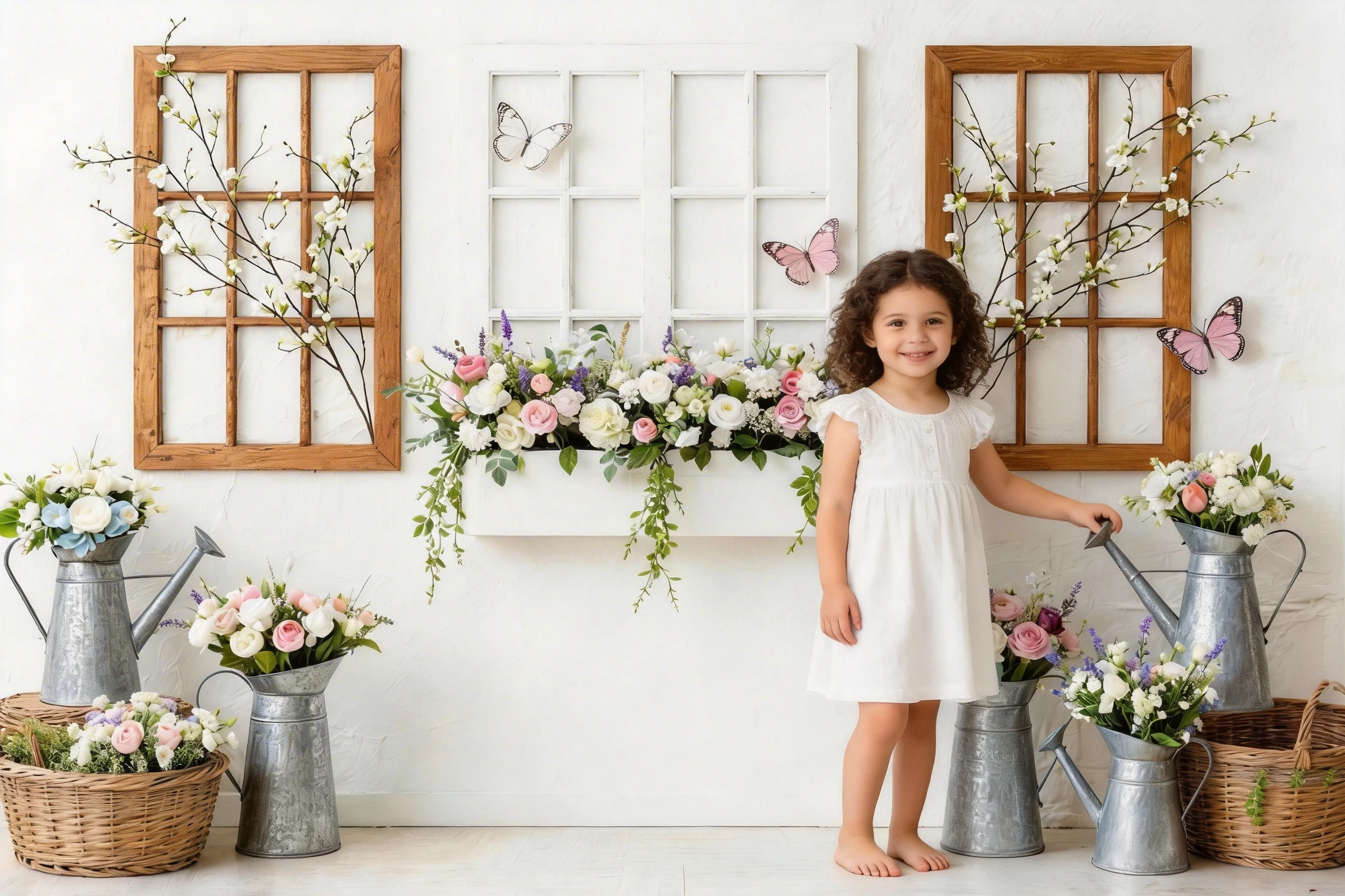 Elegant Garden Backdrop for Wedding Photography Rustic Cottage Floral Kids Baby Shower Photostudio Backgrounds Adult Portrait