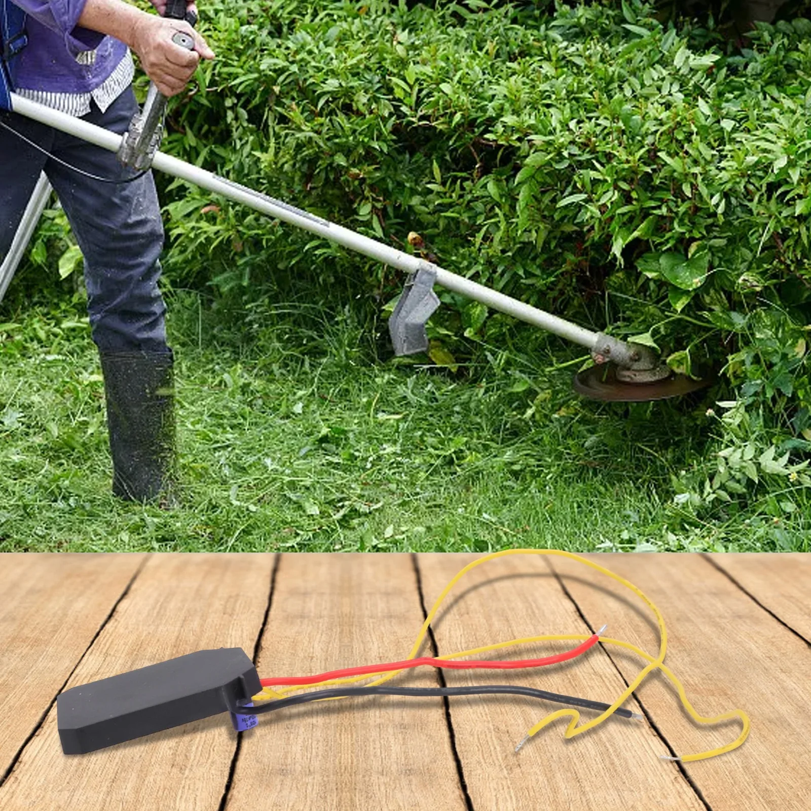 فرش السيارات التحكم 12 فولت فرش جزازة العشب بطارية ليثيوم لوح حماية شاحن بطارية حجم صغير 63*52*8 مللي متر #2