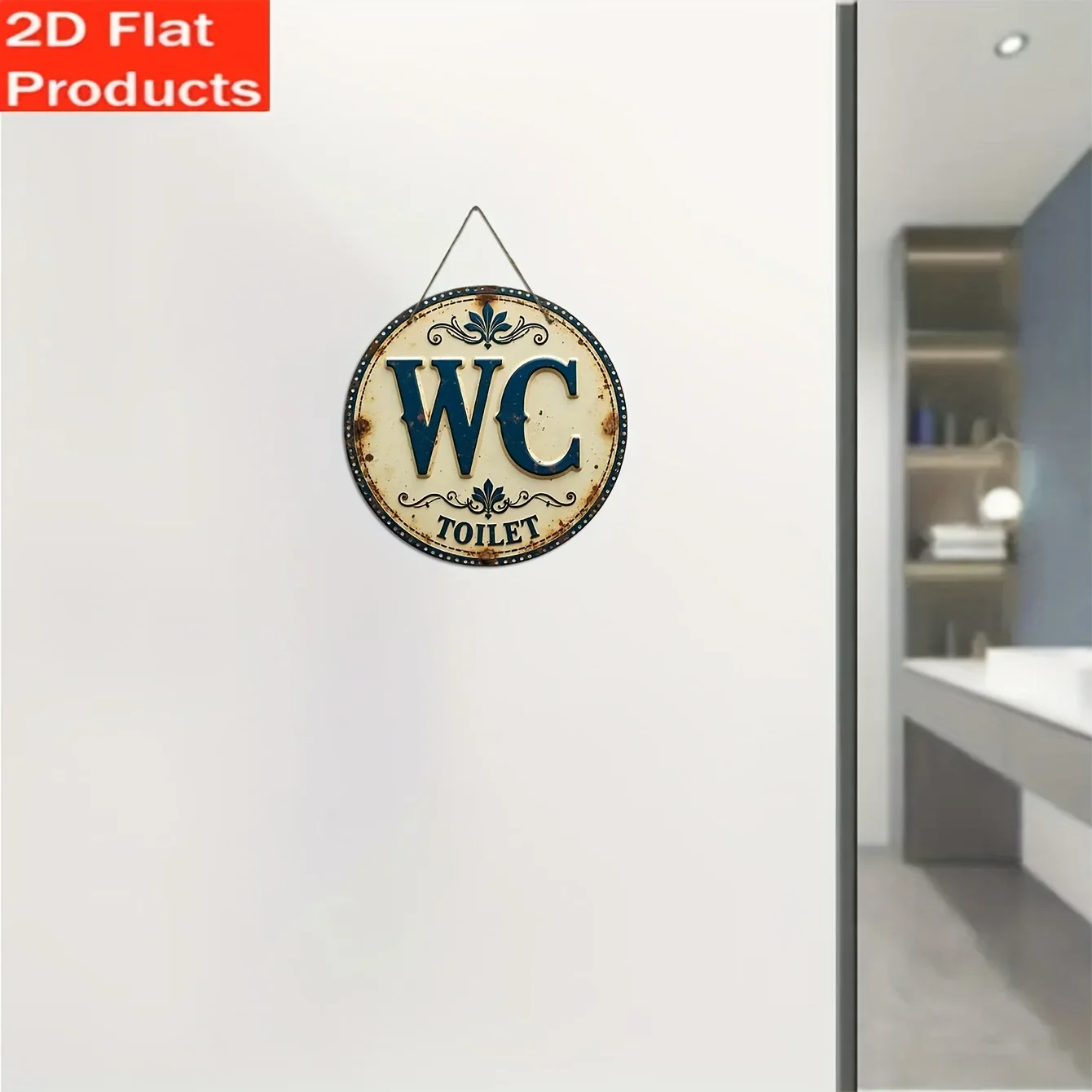 Retro-Badezimmerschild aus Hol – Home Of The Year Bathroom Bewertung und Preis