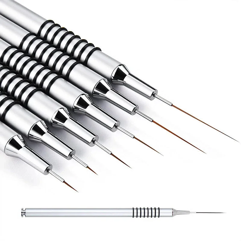 

Professional Nail Art Liner Brushes Set Nail Art Design Brush Stripe Nail Line Brush Thin Long Lines UV Gel Painting Pen 2027