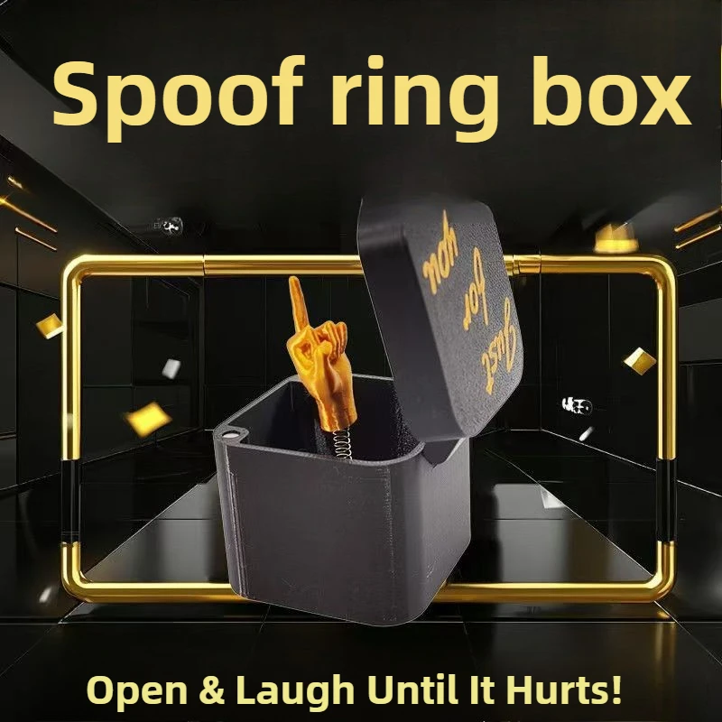 Christmas Interesting Prank Gift Middle Finger in Box Christmas Box Funny Creative Gifts Office Desk Decoration Home Decoration