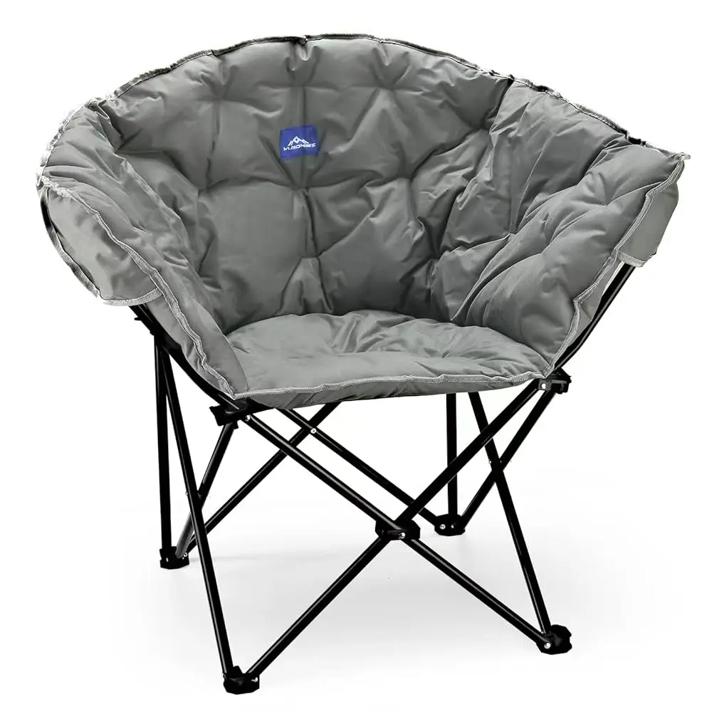 

Oversized Padded Moon Leisure Portable Stable Comfortable Folding Chair With Carry Bag For