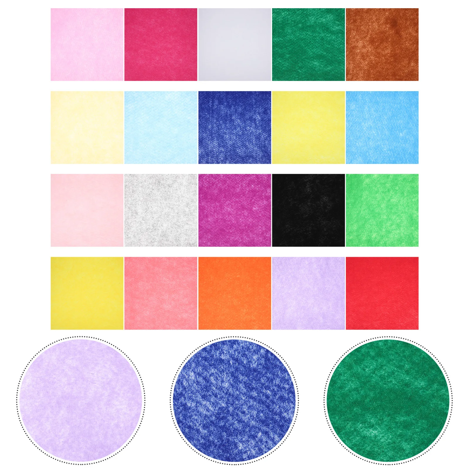 

20 шт. красочные фетровые листы из нетканого материала DIY ремесло лоскутное шитье материал фетровые листы для поделок