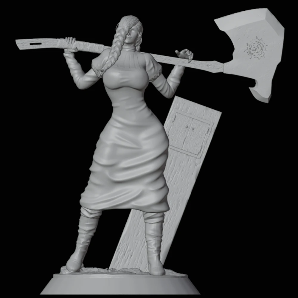 Kit de modèle d'impression 3D, beauté, angiAxe, Kokor, Mei, Mei, NSFW, figurine l'inventaire, statue de réduction bricolage, jouets non peints, 1/24