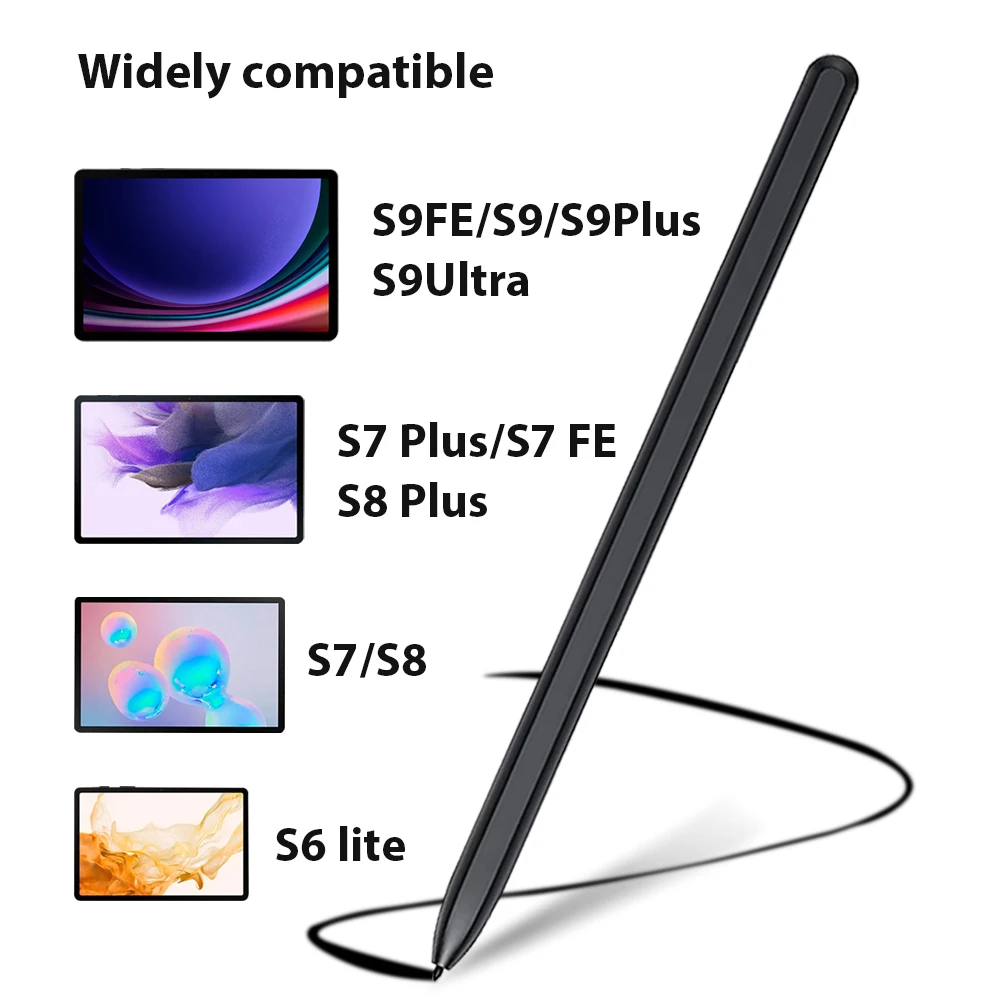 

Новый стилус S Pen 2025 года для Samsung Galaxy Tab S9 FE S8 S7 S6 Lite с 4096 уровнями чувствительности к нажатию и функцией отклонения ладони для рисования и заметок