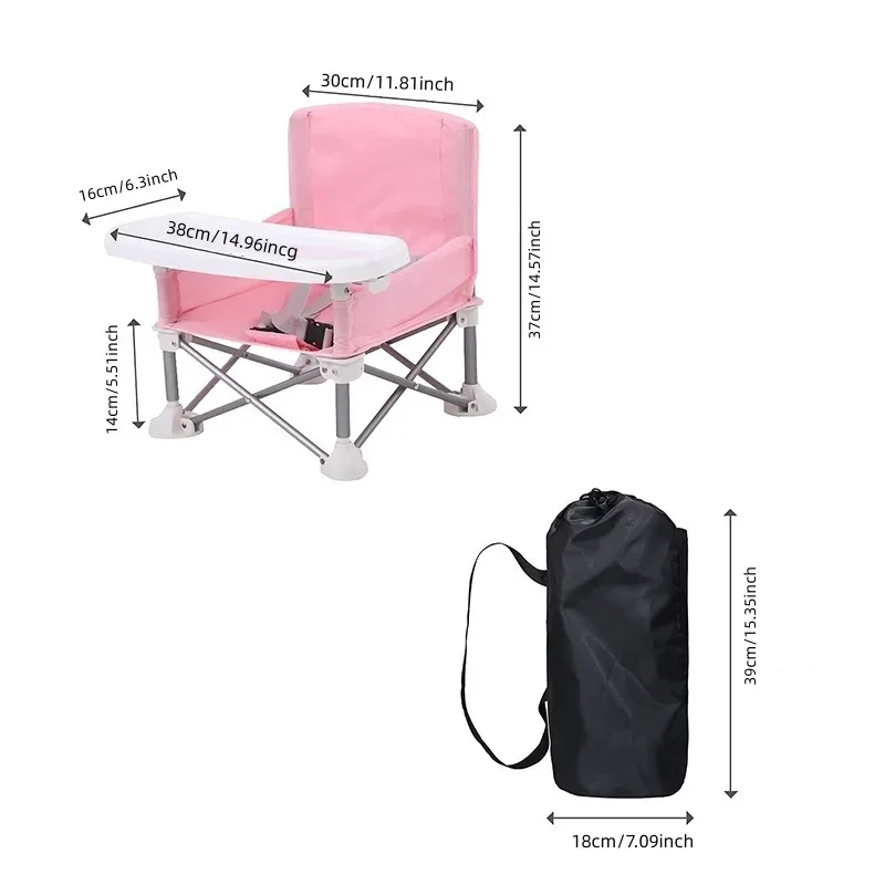 Silla Elevadora Portátil Plegable para Bebés con Silla de Alimentación, Asiento de Playa para Exteriores, Suministros de Muebles para Bebés, Nuevo