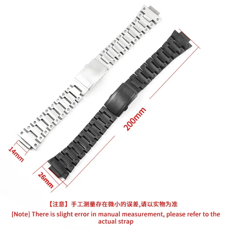 Premium Business Style Steel Watchband for Casio Edifice EFB680 Special Convex Interface 14x26mm Smooth Transparent Watch Strap