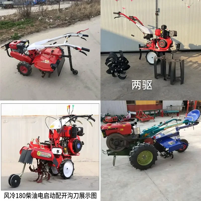 Ride-on Crawler Micro-Tiller for Water and Drought Dual-Purpose Rotary Tilling Greenhouse Orchard Soil Loosening Trenching