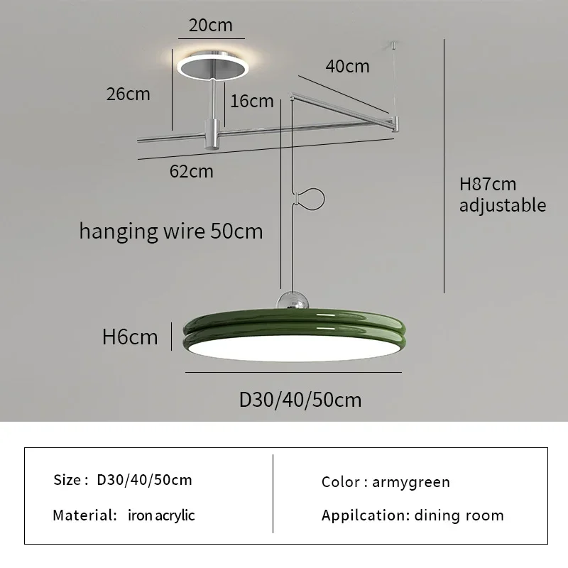 SaloEElaitte Nordische bewegliche LED Pendel leuchten moderne Minimalismus Esstische Küche Hängelampen Loft Schwinge Hängelampen 6