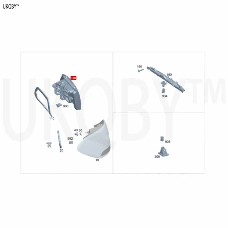 Me rc ed es Be nz GL C 300 e 4MATIC مركبة للطرق الوعرة/GLC مجموعة المصابيح الخلفية A 2539069100    أ 2539069200