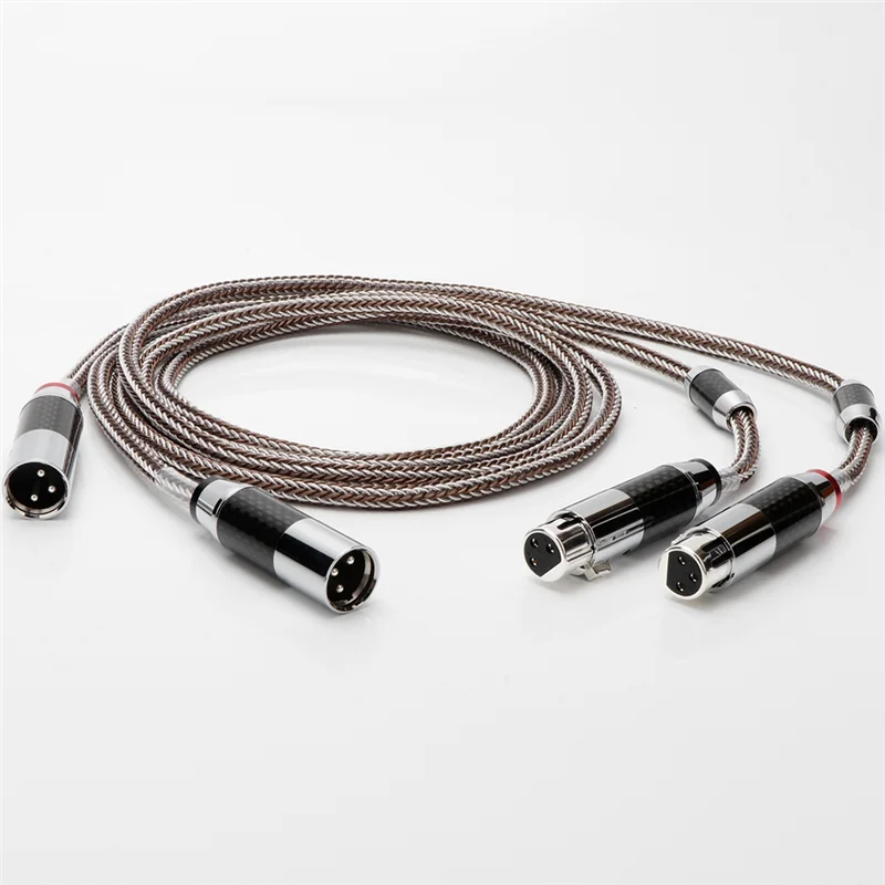 

Hifi Audio Balanced XLR Cable Male To Female XLR Connectors OCC Mixed Silver Plated Copper For Microphone Mixer