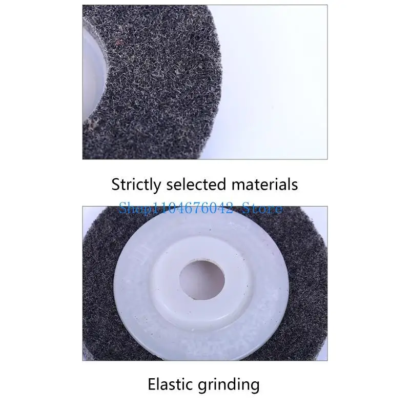 652F 100mm Buffing Nylon Fiber 10mm Thickness 16mm Bore Grinding Tools