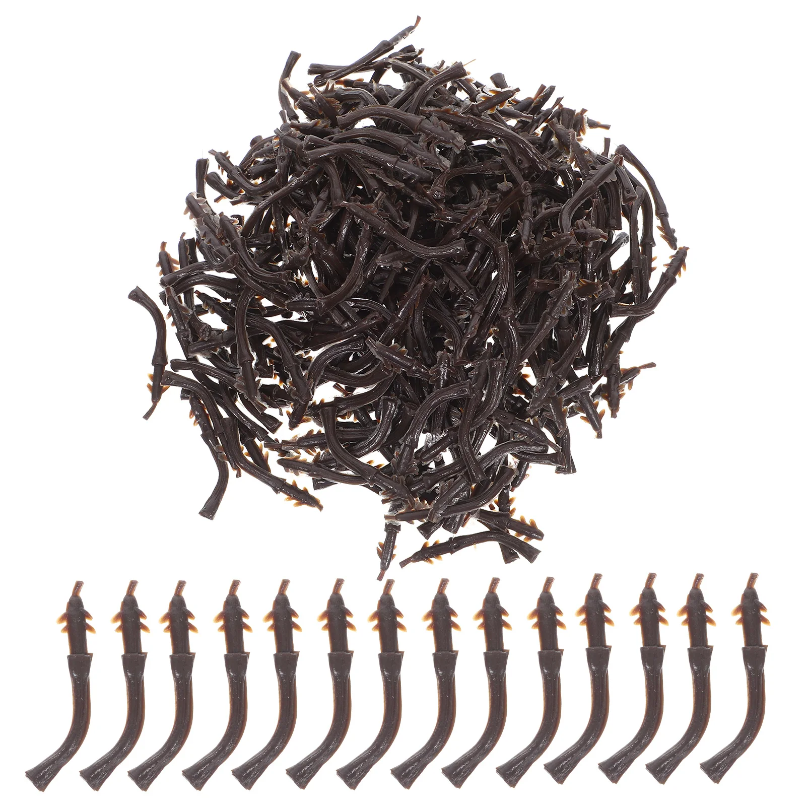 

50 Pcs Simulated Fruit Accessories Decorative Stem Festive Part Handle Halloween Faux Pumpkin Stems Plastic False