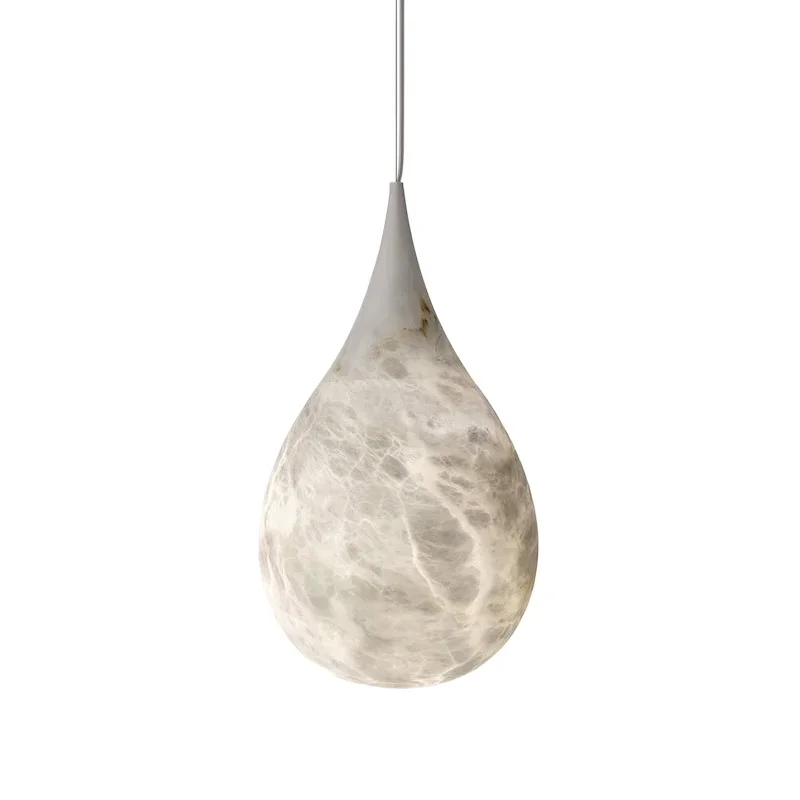 

Spanish natural marble water drop bedroom bedside lamp chandelier designer new simple art restaurant bar