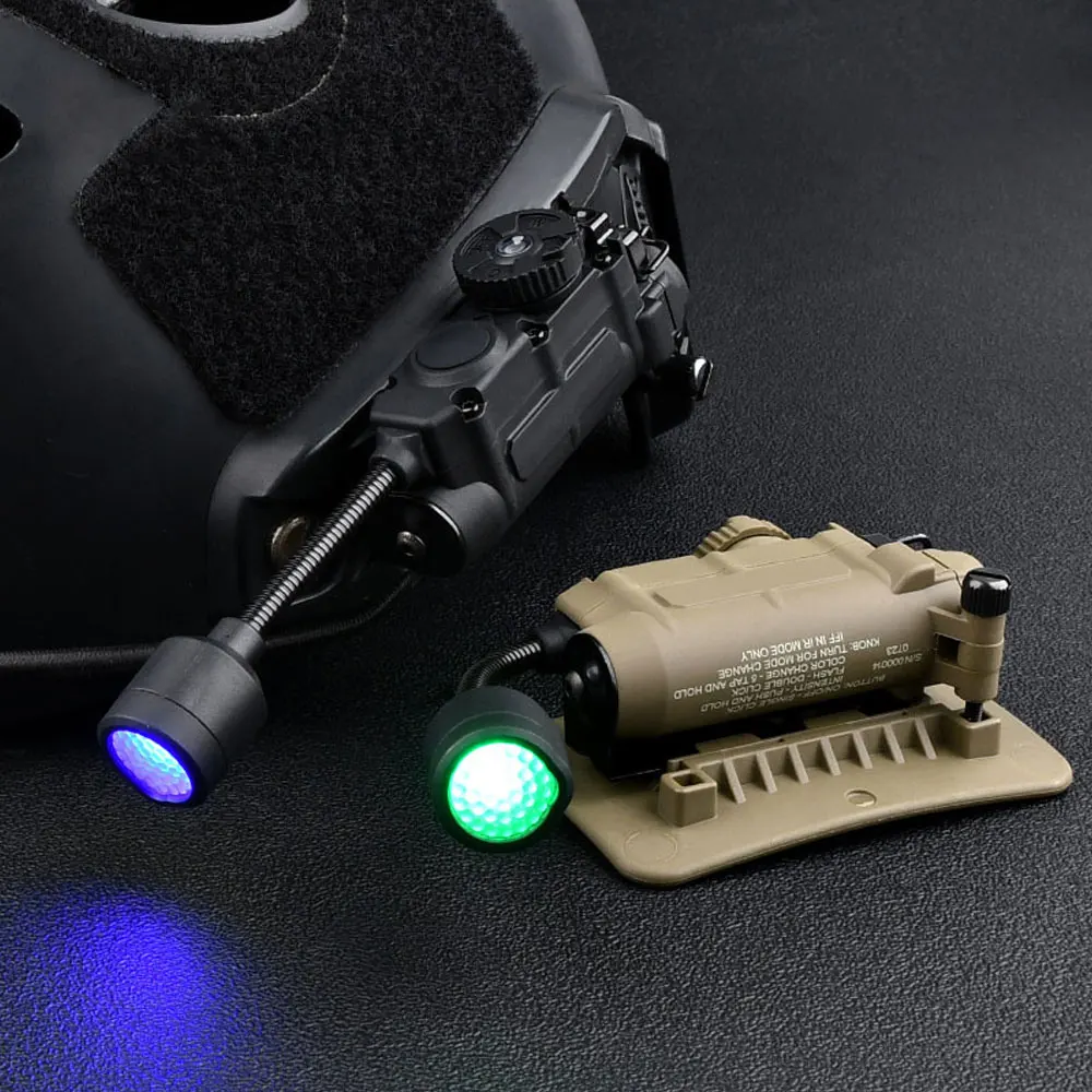 Tactical Helmet Light For FAST Helmet Molle System Red-Green-Blue-White Led IR Recognition Signal Survival Light Airsoft QG272S