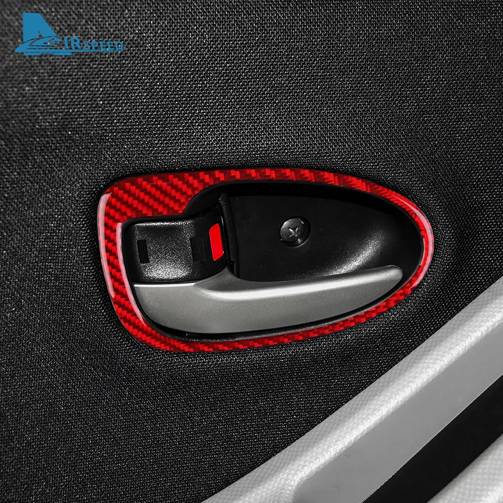 For Toyota Yaris 2006 2007 2008 2009 2010 2011 Real Soft Carbon Fiber Sticker LHD RHD Car Door Handle Frame Accessories