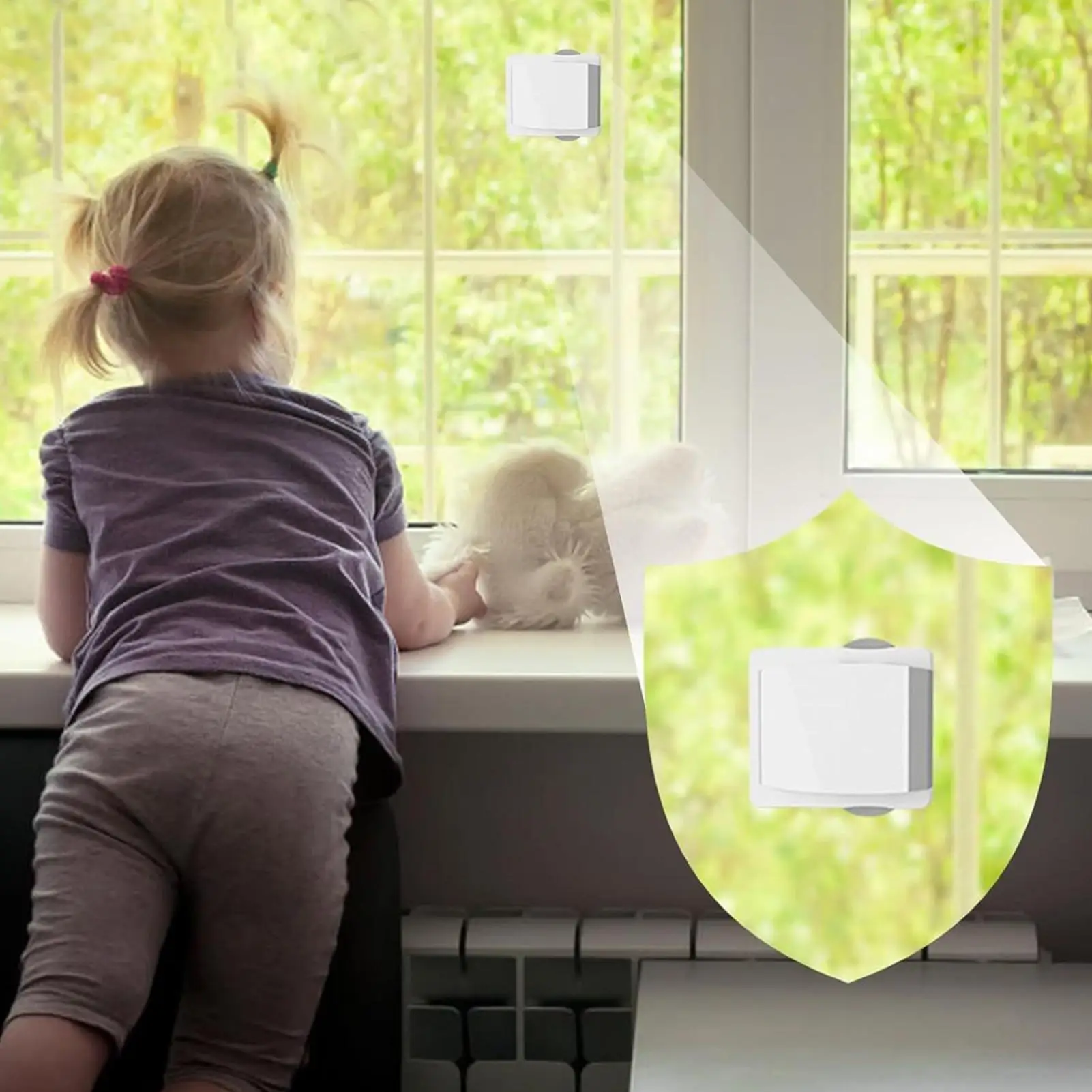 Lock For Sliding Door Child Proof Window Lock Strong 4 Pieces Adhesive Stopper Locking For Easy Installation Security Home Pets