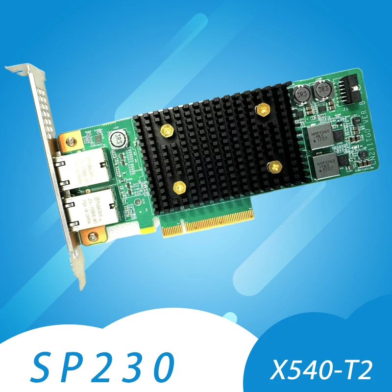 

HUAWEI SP230 для Intel X540 10G чипсет PCIe x8 двойной медный RJ45 10 Гбит/с порт Ethernet сетевая карта совместимая PCIE-x8 PCIE-X16