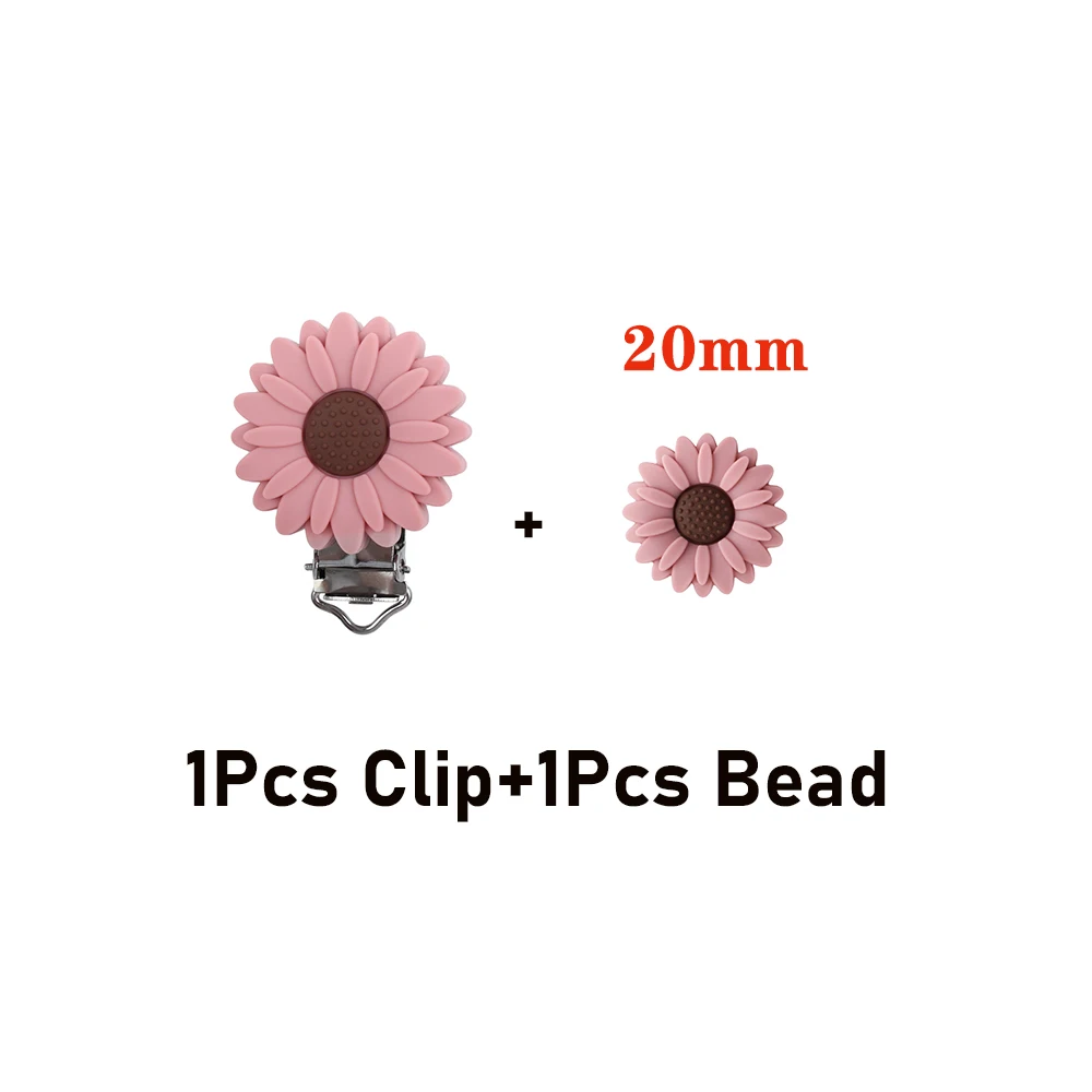 2Pcs/Lot Unicorn Bear Silicone Beads Flower Animal Focal Beads  Clips For Jewelry Beaded Pen Making DIY Keychain Accessories