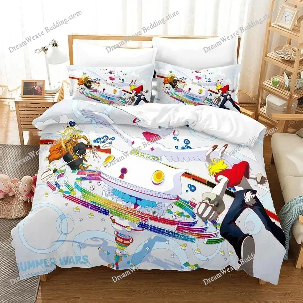 

Summer Wars Luxury Bedding Set Japan Anime Cartoon Duvet Cover Set Comforter Bedspread Twin Single Size Printed Home Textile9639