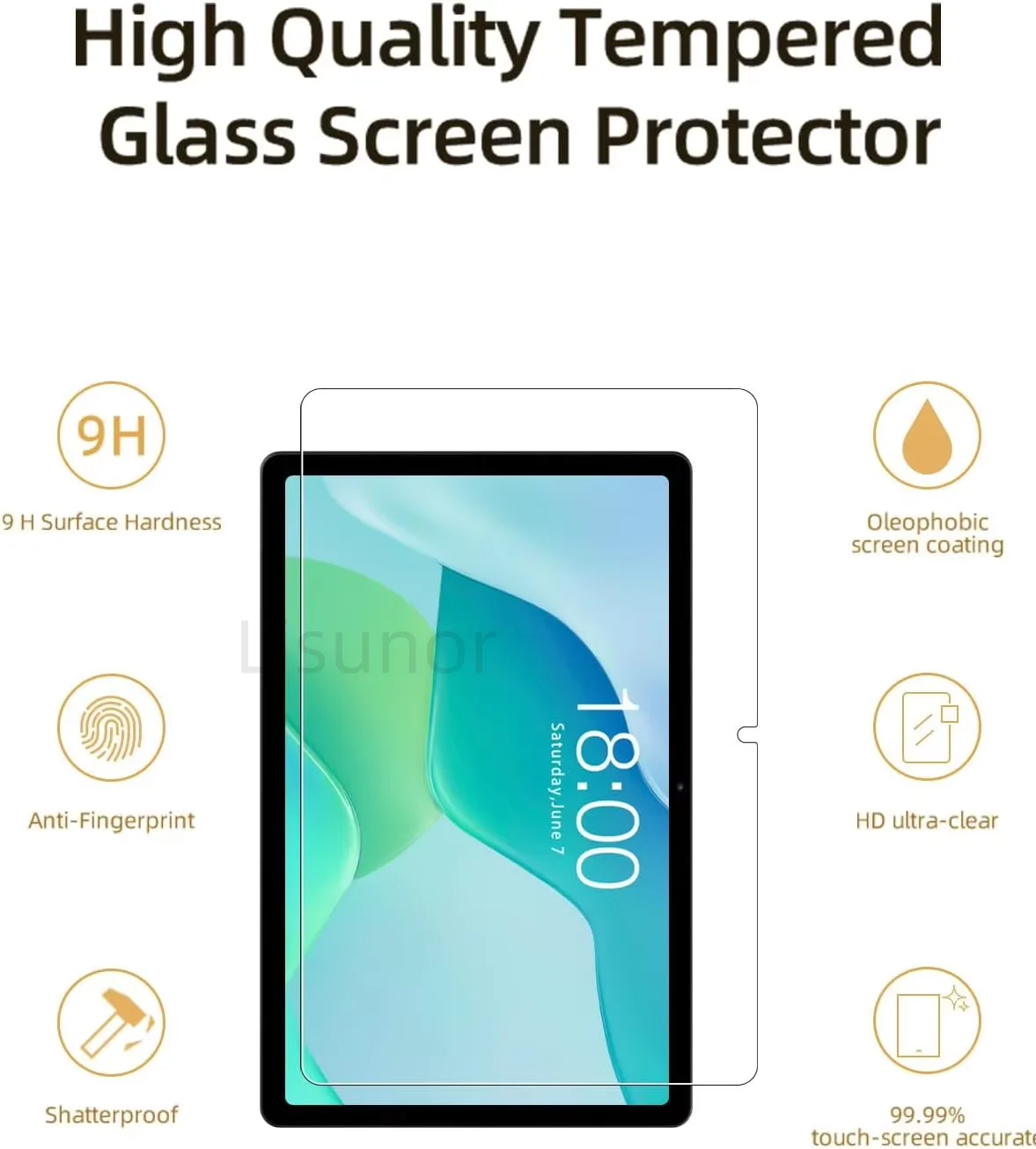 1 PCS 9H Tempered Glass Tablet Screen Protector For Teclast P35 10.1 Inch HD Anti-Fingerprint Bubble Free Protective Film