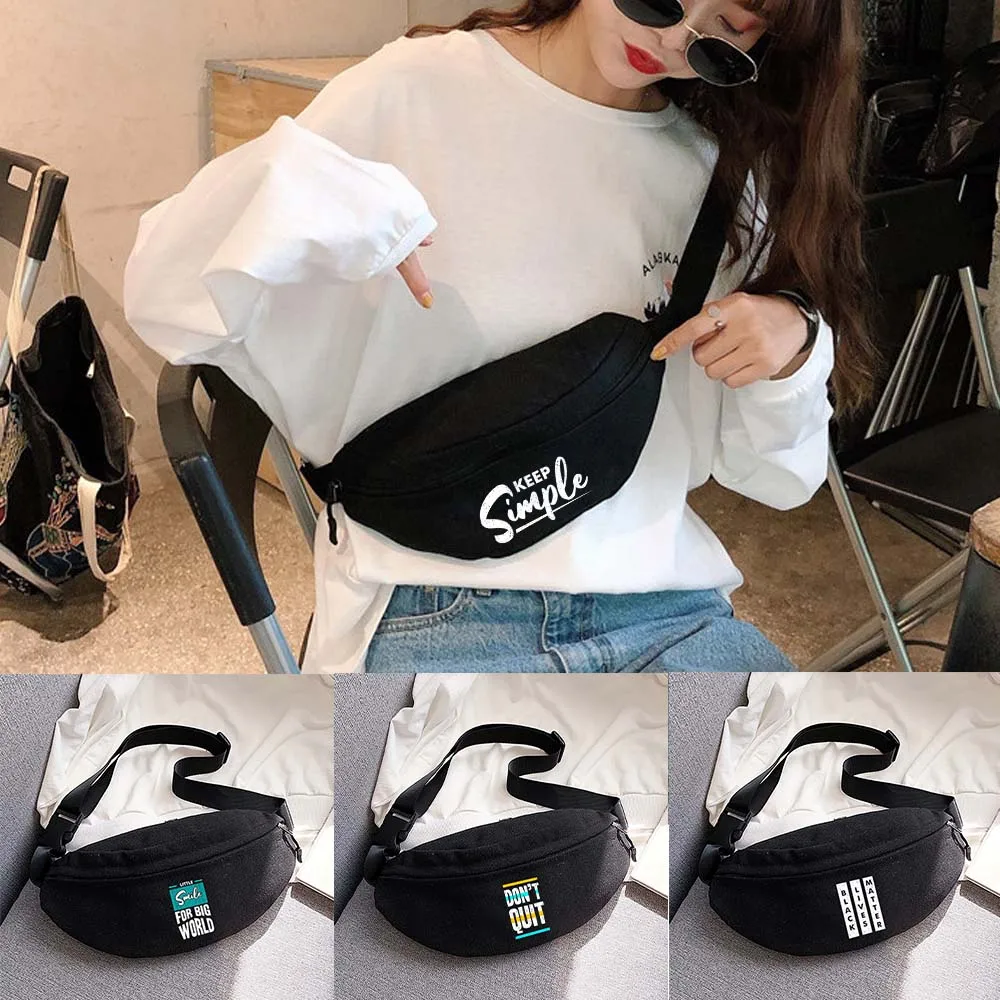 

Поясные сумки-бананки, портативные городские сумки через плечо для поездок на работу, для активного отдыха, минималистичные, с карманами для хранения, серия Phrase, мужская сумка для телефона