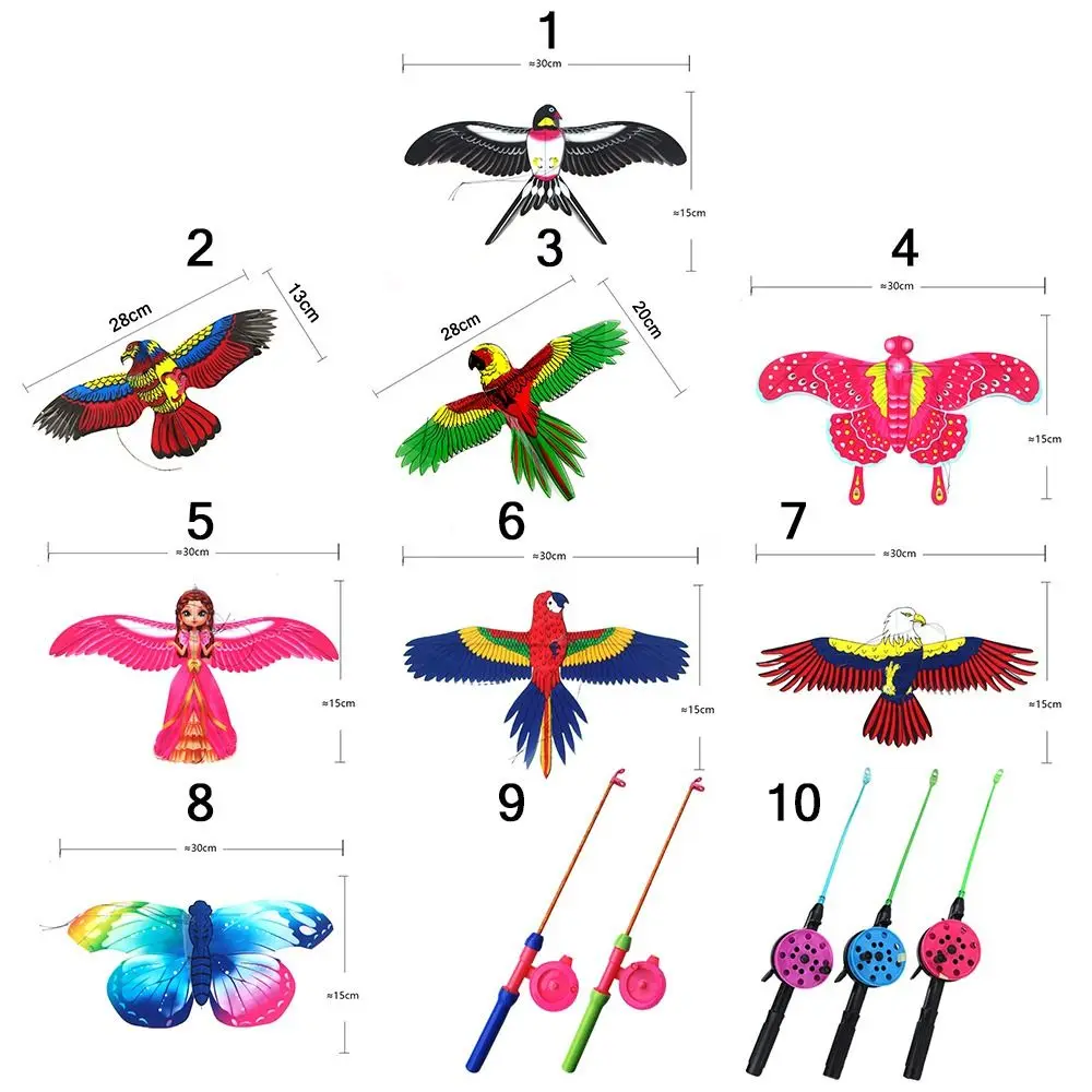 Eagle Kite e Rod Kite Line, Grande Eagle Flying Bird Kites, presente dos desenhos animados para crianças, família, viagens, jardim, esporte ao ar livre, brinquedo DIY
