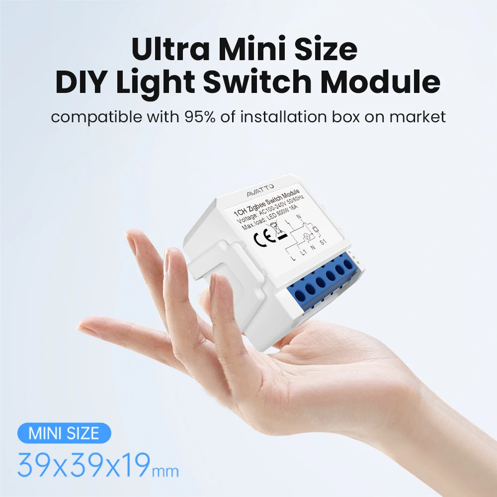 AVATTO Tuya ZigBee Smart Switch DIY Module Timer Relay Automation,AVATTO APP Remote Control Work With Alexa Google Home