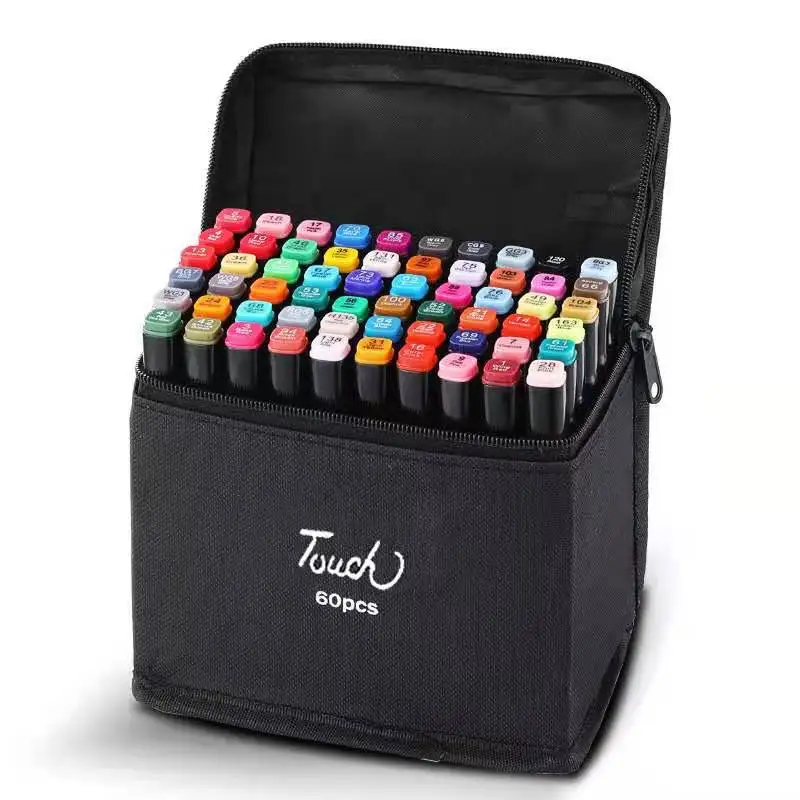 1-80 Color Art Sketch Marker Set Standard Alcohol Based Oil Markers Twin Tip Mark
